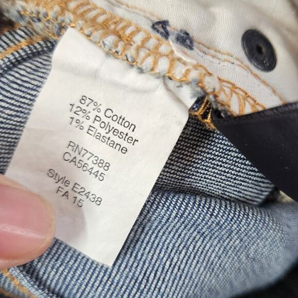 J Crew Flare Jeans Womens 26x34 Blue Mid Rise Zip Y2k Style Casual - Picture 4 of 4